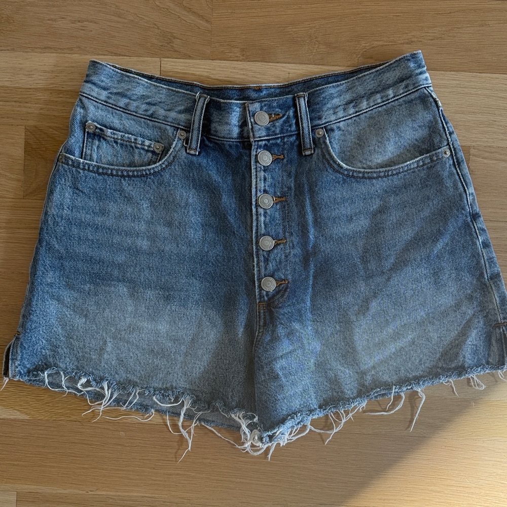 Lucky Brand Blue Jean Shorts with Frayed Hem
